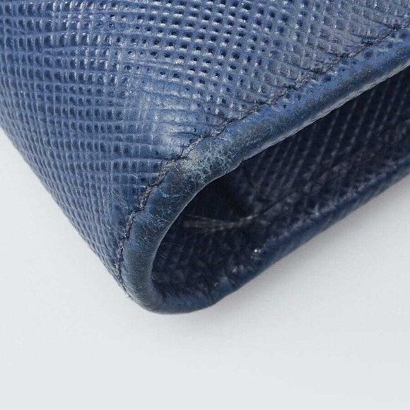 Prada Blue Saffiano Leather Large Organizer Wallet - Picture 3 of 9